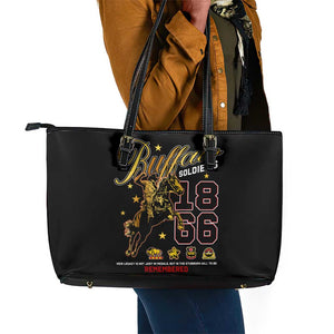 Buffalo Soldiers Leather Tote Bag 1866-1944 African American Black Heros Legacy - African Pride