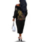Buffalo Soldiers Off The Shoulder Long Sleeve Dress 1866-1944 African American Black Heros Legacy - African Pride