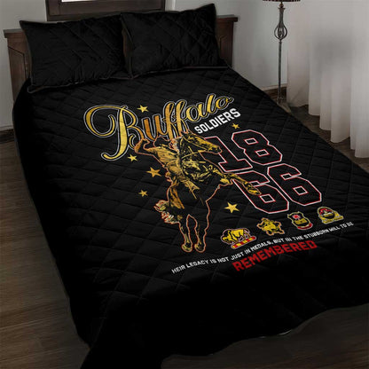 Buffalo Soldiers Quilt Bed Set 1866-1944 African American Black Heros Legacy - African Pride