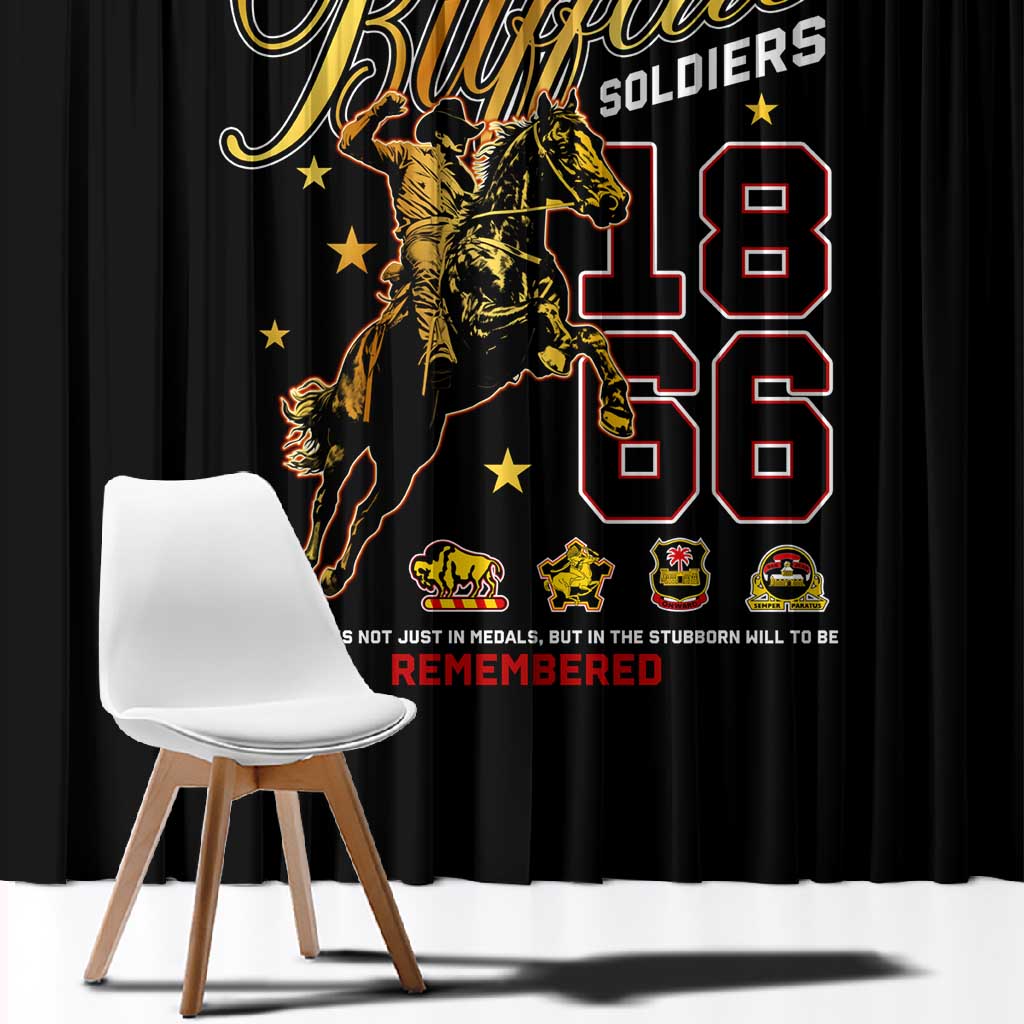 Buffalo Soldiers Window Curtain 1866-1944 African American Black Heros Legacy - African Pride