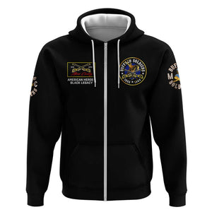 Buffalo Soldiers Zip Hoodie 1866-1944 African American Black Heros Legacy - African Pride