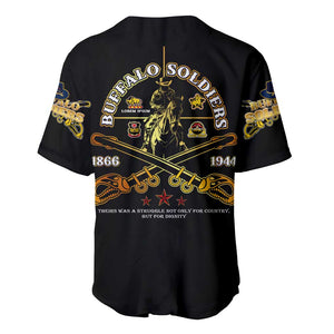 Strength Honor Legacy Buffalo Soldiers Baseball Jersey African American Cavalry Tribute - African Pride