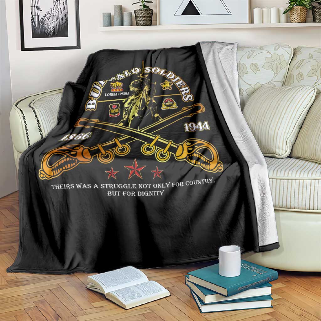 Strength Honor Legacy Buffalo Soldiers Blanket African American Cavalry Tribute - African Pride