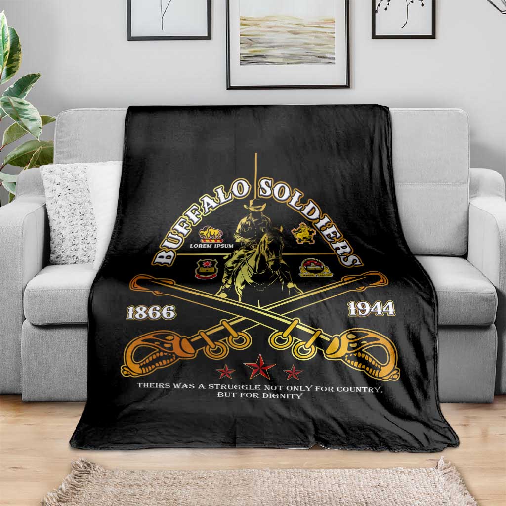 Strength Honor Legacy Buffalo Soldiers Blanket African American Cavalry Tribute - African Pride