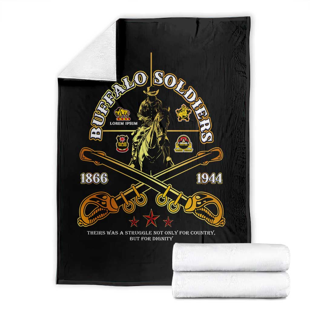 Strength Honor Legacy Buffalo Soldiers Blanket African American Cavalry Tribute - African Pride