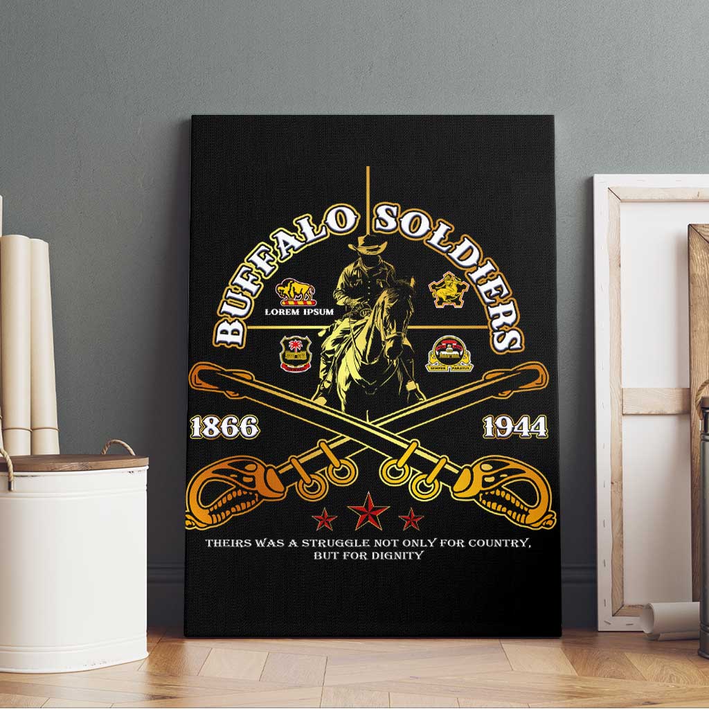 Strength Honor Legacy Buffalo Soldiers Canvas Wall Art African American Cavalry Tribute - African Pride