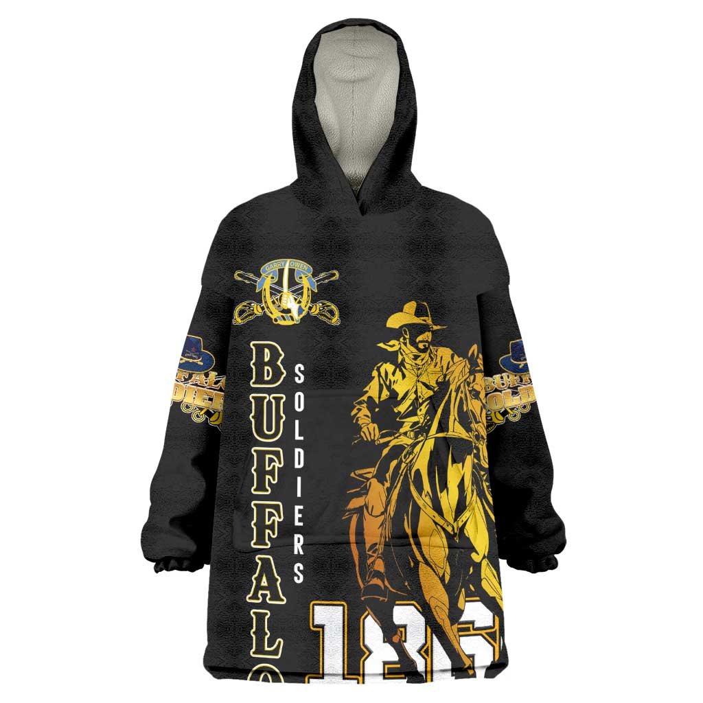 Strength Honor Legacy Buffalo Soldiers Kid Wearable Blanket Hoodie African American Cavalry Tribute - African Pride