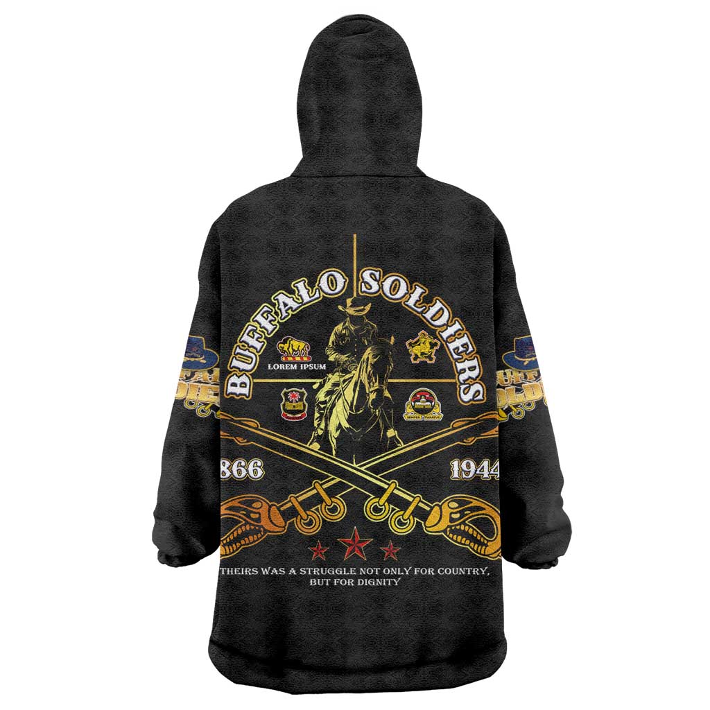 Strength Honor Legacy Buffalo Soldiers Kid Wearable Blanket Hoodie African American Cavalry Tribute - African Pride