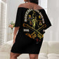 Strength Honor Legacy Buffalo Soldiers Off Shoulder Short Dress African American Cavalry Tribute - African Pride
