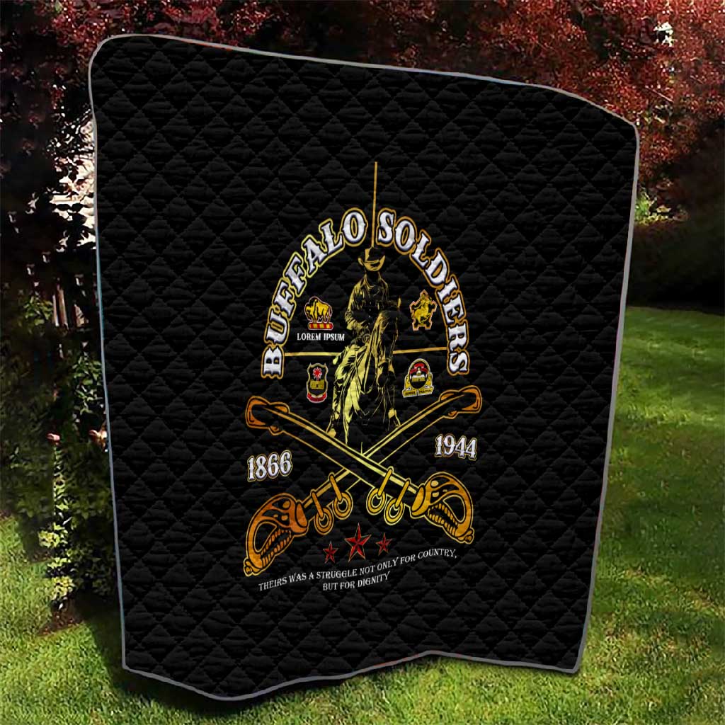 Strength Honor Legacy Buffalo Soldiers Quilt African American Cavalry Tribute - African Pride