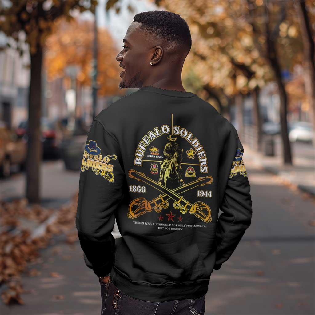 Strength Honor Legacy Buffalo Soldiers Sweatshirt African American Cavalry Tribute - African Pride