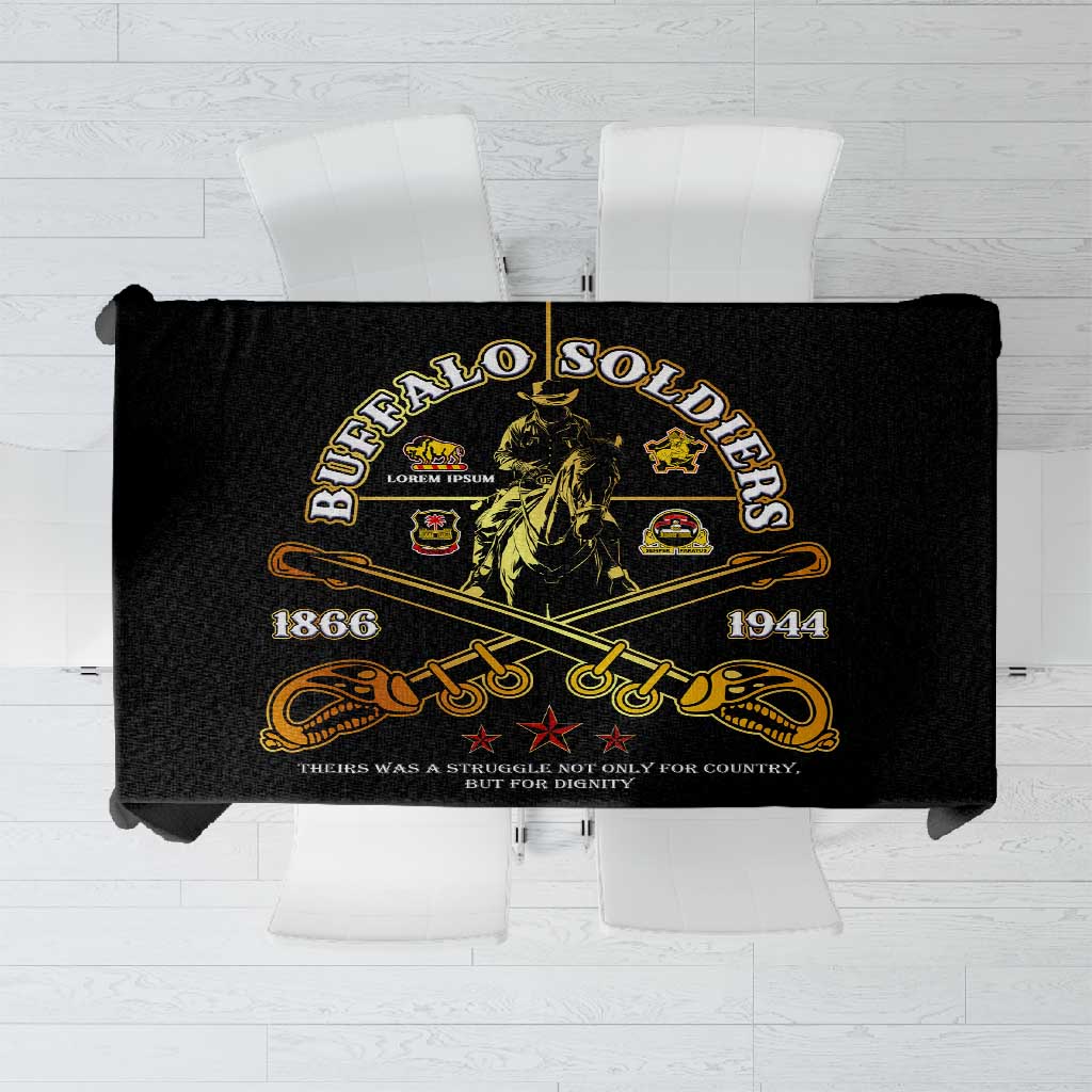 Strength Honor Legacy Buffalo Soldiers Tablecloth African American Cavalry Tribute - African Pride