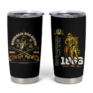 Strength Honor Legacy Buffalo Soldiers Tumbler Cup African American Cavalry Tribute - African Pride