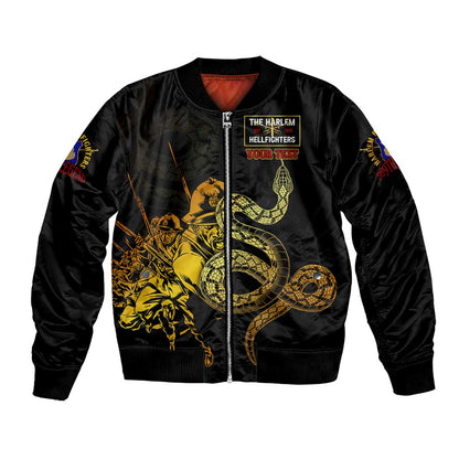 Harlem Hellfighters 369th Infantry Regiment Bomber Jacket Fight for Dignity WWII - African Pride