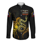 Harlem Hellfighters 369th Infantry Regiment Long Sleeve Button Shirt Fight for Dignity WWII - African Pride
