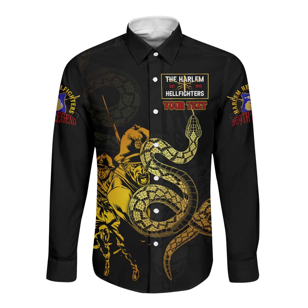 Harlem Hellfighters 369th Infantry Regiment Long Sleeve Button Shirt Fight for Dignity WWII - African Pride