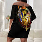Harlem Hellfighters 369th Infantry Regiment Off Shoulder Short Dress Fight for Dignity WWII - African Pride