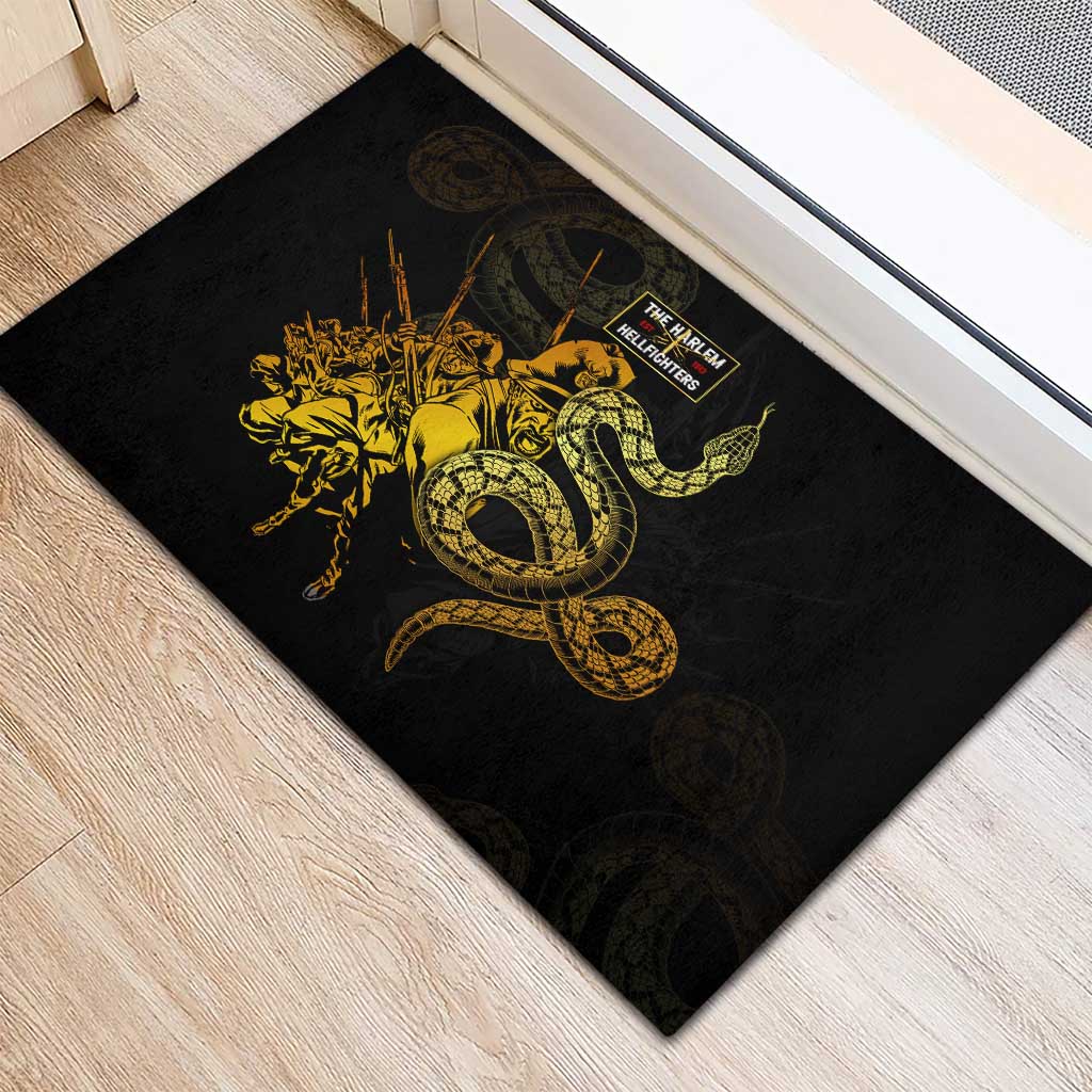 Harlem Hellfighters 369th Infantry Regiment Rubber Doormat Fight for Dignity WWII - African Pride
