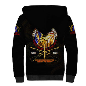 Harlem Hellfighters 369th Infantry Regiment Sherpa Hoodie Fight for Dignity WWII - African Pride
