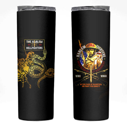 Harlem Hellfighters 369th Infantry Regiment Skinny Tumbler Fight for Dignity WWII - African Pride