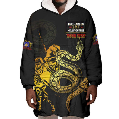 Harlem Hellfighters 369th Infantry Regiment Wearable Blanket Hoodie Fight for Dignity WWII - African Pride