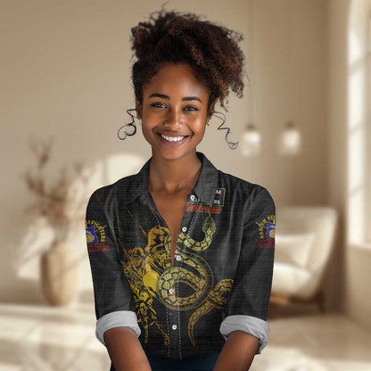 Harlem Hellfighters 369th Infantry Regiment Women Casual Shirt Fight for Dignity WWII - African Pride
