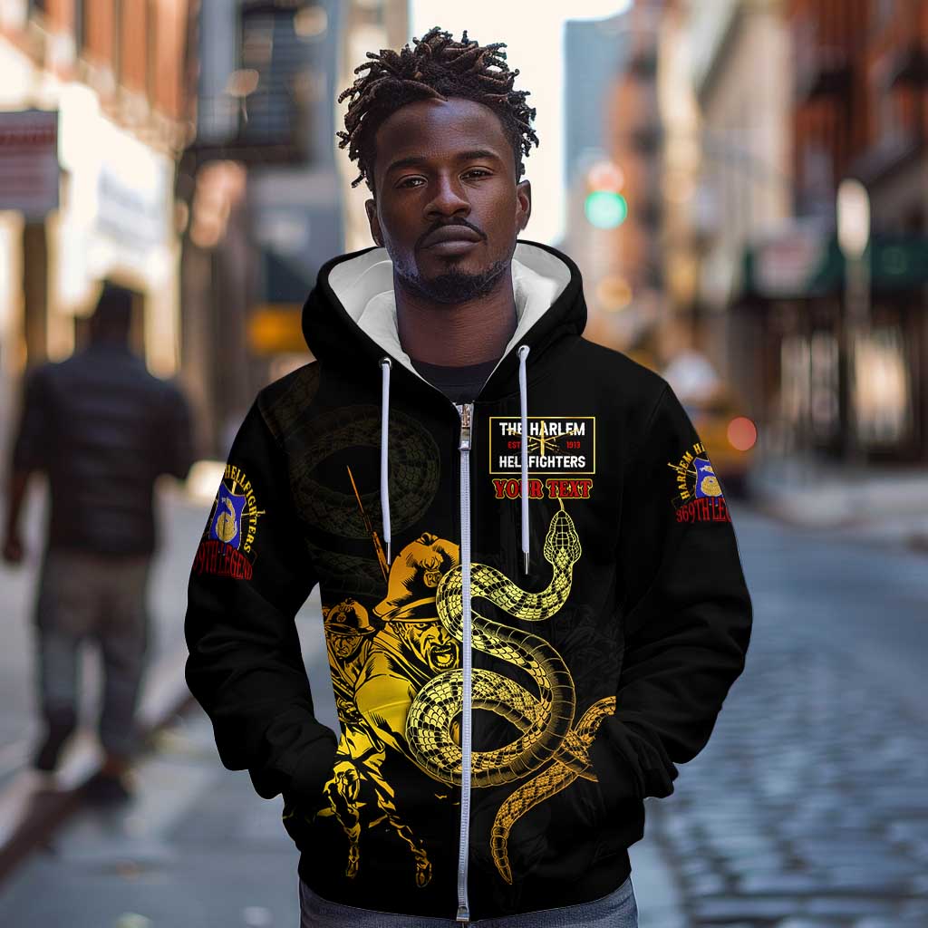 Harlem Hellfighters 369th Infantry Regiment Zip Hoodie Fight for Dignity WWII - African Pride
