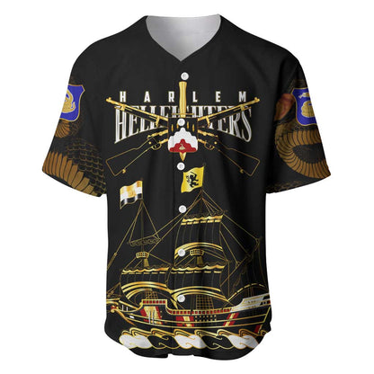 Harlem Hellfighters Baseball Jersey 369th Regiment Legacy at Sea - African Pride