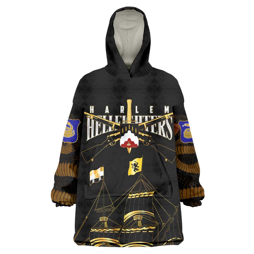 Harlem Hellfighters Kid Wearable Blanket Hoodie 369th Regiment Legacy at Sea - African Pride