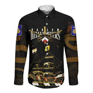 Harlem Hellfighters Long Sleeve Button Shirt 369th Regiment Legacy at Sea - African Pride