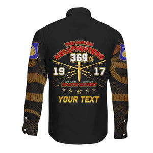 Harlem Hellfighters Long Sleeve Button Shirt 369th Regiment Legacy at Sea - African Pride