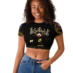 Harlem Hellfighters Raglan Cropped T shirt 369th Regiment Legacy at Sea - African Pride