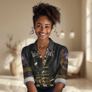 Harlem Hellfighters Women Casual Shirt 369th Regiment Legacy at Sea - African Pride