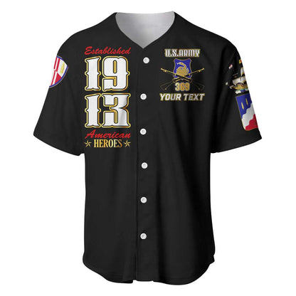 Harlem Hellfighters 1913 Baseball Jersey Fight with Honor, Stand for Dignity - 369th Infantry Regiment - African Pride