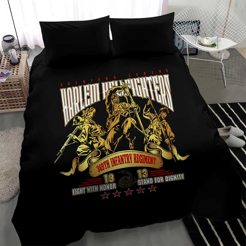 Harlem Hellfighters 1913 Bedding Set Fight with Honor, Stand for Dignity - 369th Infantry Regiment - African Pride