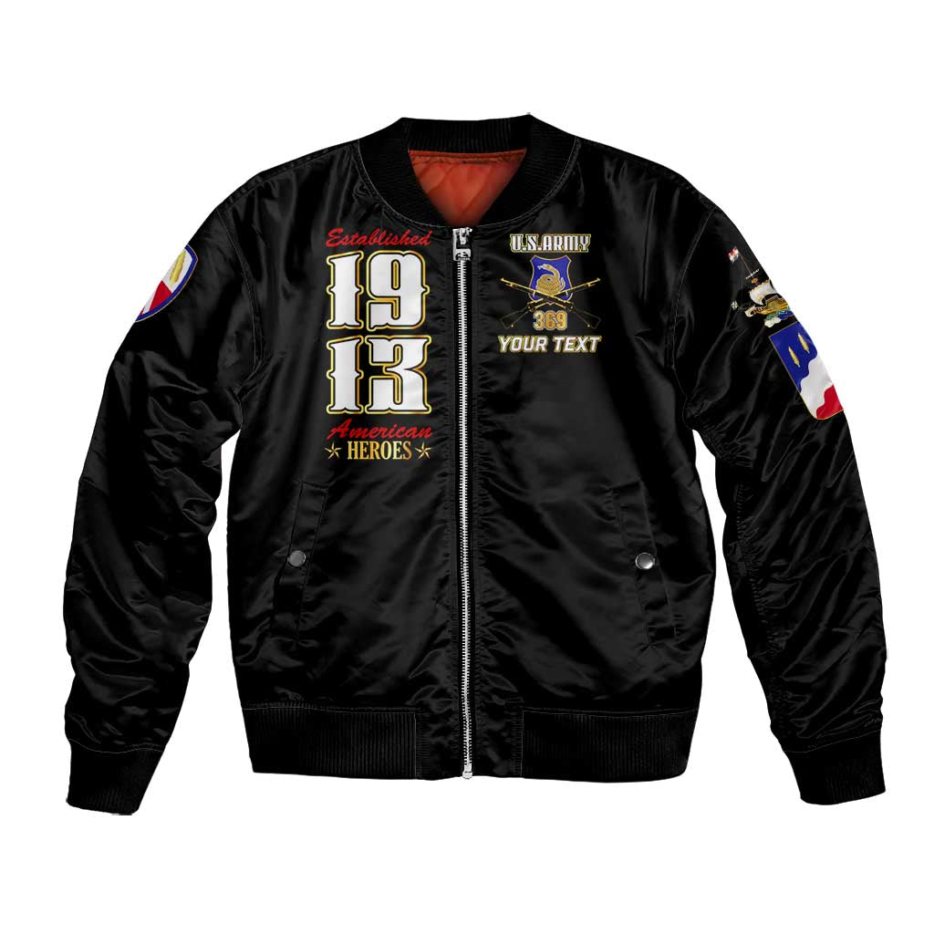 Harlem Hellfighters 1913 Bomber Jacket Fight with Honor, Stand for Dignity - 369th Infantry Regiment - African Pride