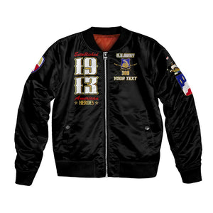 Harlem Hellfighters 1913 Bomber Jacket Fight with Honor, Stand for Dignity - 369th Infantry Regiment - African Pride