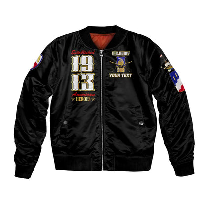 Harlem Hellfighters 1913 Bomber Jacket Fight with Honor, Stand for Dignity - 369th Infantry Regiment - African Pride