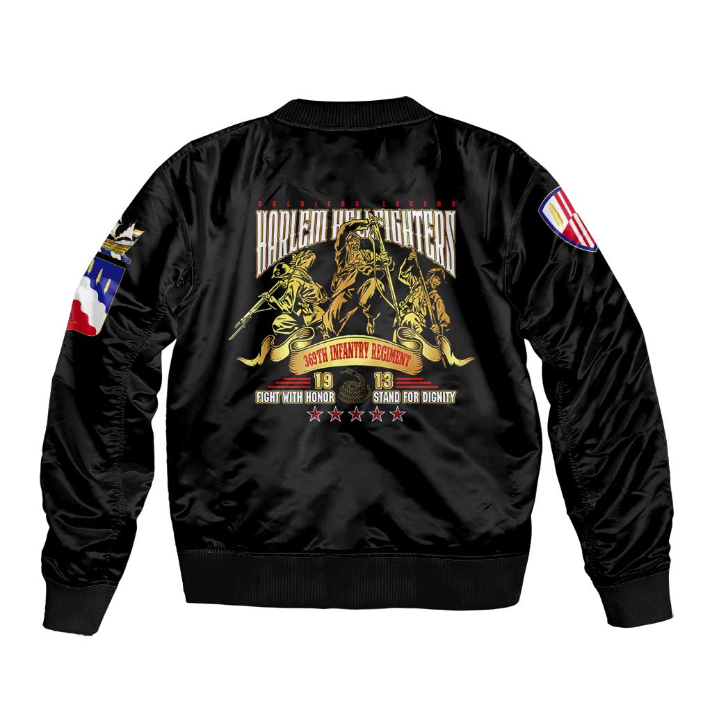 Harlem Hellfighters 1913 Bomber Jacket Fight with Honor, Stand for Dignity - 369th Infantry Regiment - African Pride