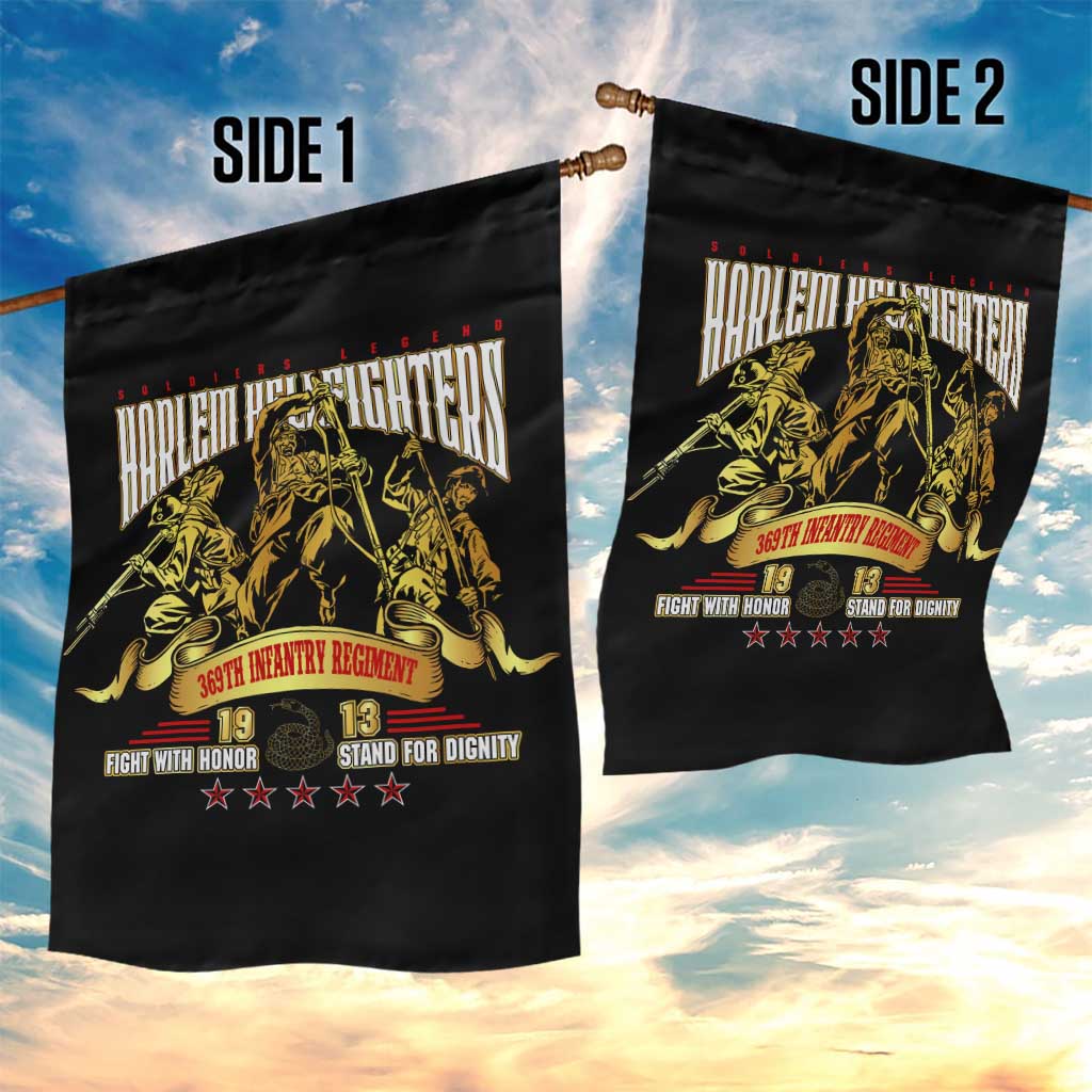 Harlem Hellfighters 1913 Garden Flag Fight with Honor, Stand for Dignity - 369th Infantry Regiment - African Pride