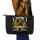 Harlem Hellfighters 1913 Leather Tote Bag Fight with Honor, Stand for Dignity - 369th Infantry Regiment - African Pride