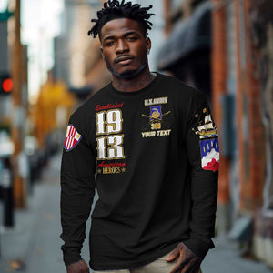 Harlem Hellfighters 1913 Long Sleeve Shirt Fight with Honor, Stand for Dignity - 369th Infantry Regiment - African Pride