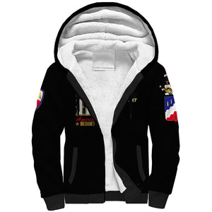 Harlem Hellfighters 1913 Sherpa Hoodie Fight with Honor, Stand for Dignity - 369th Infantry Regiment - African Pride