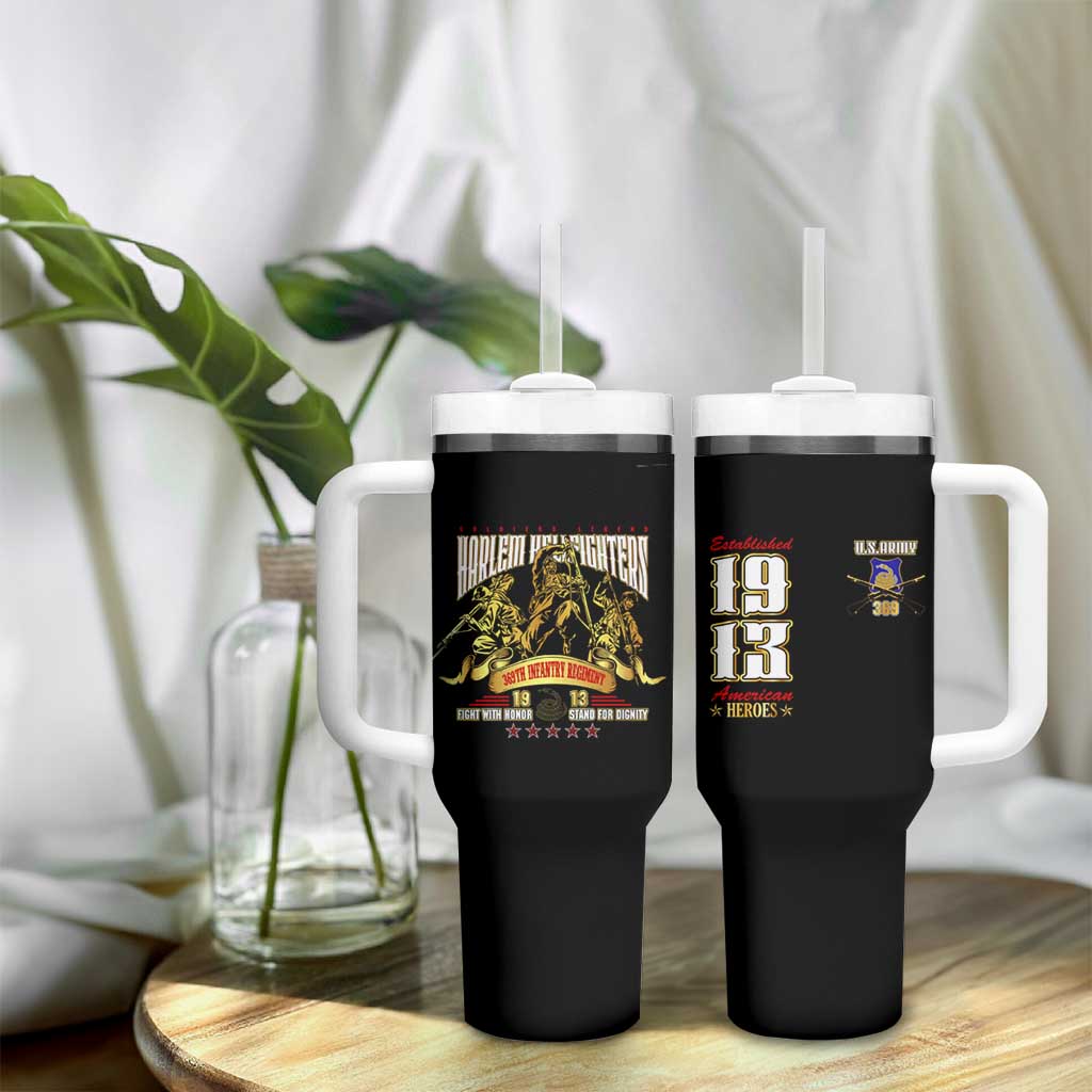 Harlem Hellfighters 1913 Tumbler With Handle Fight with Honor, Stand for Dignity - 369th Infantry Regiment - African Pride