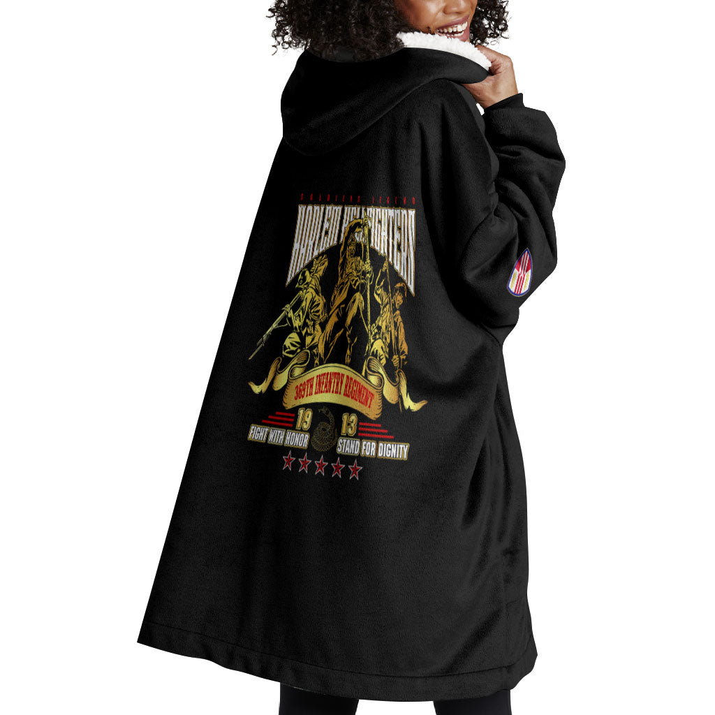 Harlem Hellfighters 1913 Wearable Blanket Hoodie Fight with Honor, Stand for Dignity - 369th Infantry Regiment - African Pride