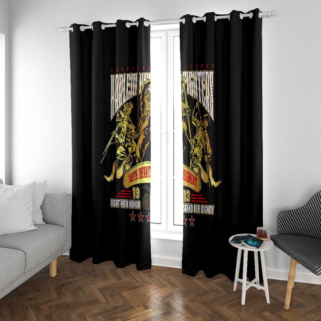 Harlem Hellfighters 1913 Window Curtain Fight with Honor, Stand for Dignity - 369th Infantry Regiment - African Pride