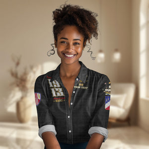 Harlem Hellfighters 1913 Women Casual Shirt Fight with Honor, Stand for Dignity - 369th Infantry Regiment - African Pride
