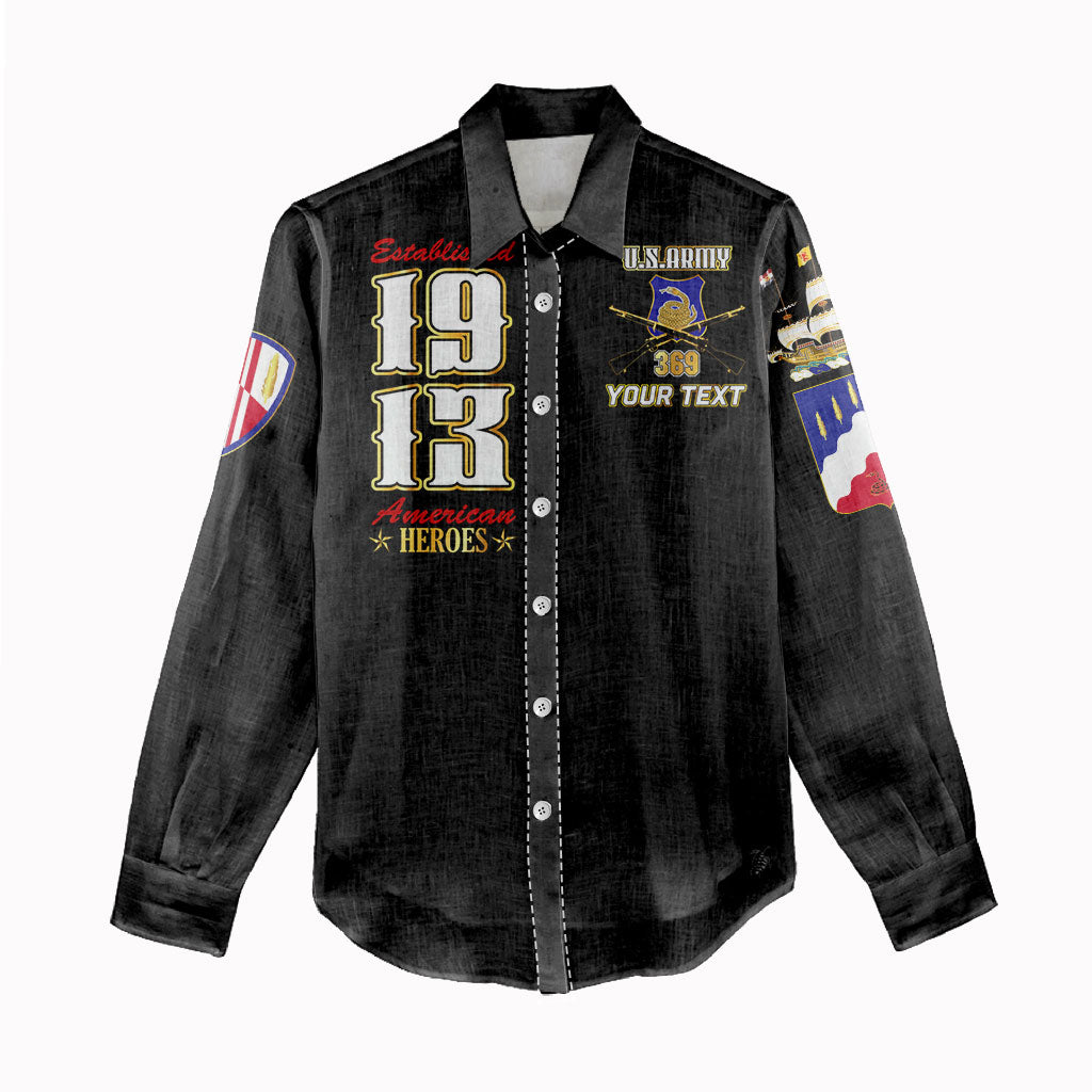 Harlem Hellfighters 1913 Women Casual Shirt Fight with Honor, Stand for Dignity - 369th Infantry Regiment - African Pride
