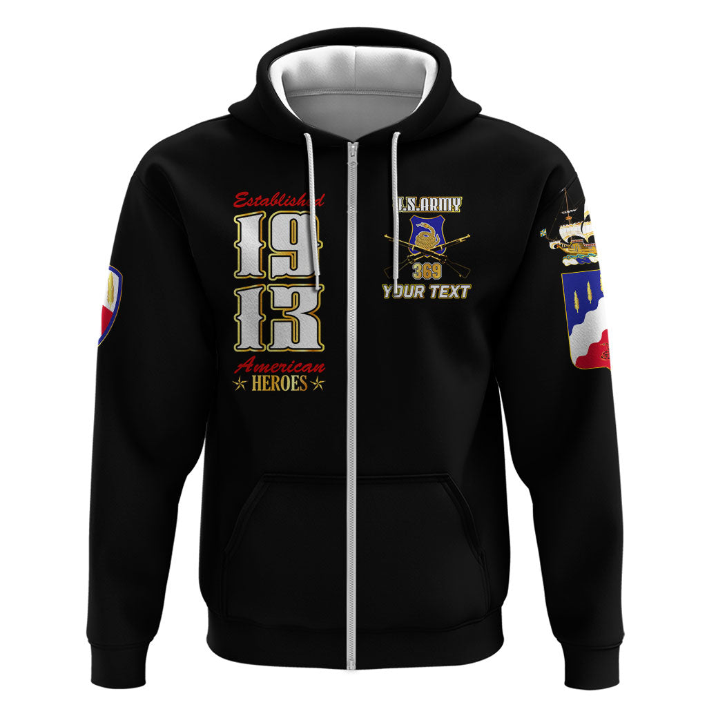Harlem Hellfighters 1913 Zip Hoodie Fight with Honor, Stand for Dignity - 369th Infantry Regiment - African Pride