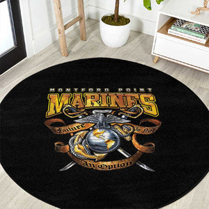 Montford Point Marines Round Carpet Afro Black History Tribute DT02